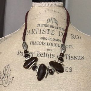 Bulky and cute brown necklace. Light weight